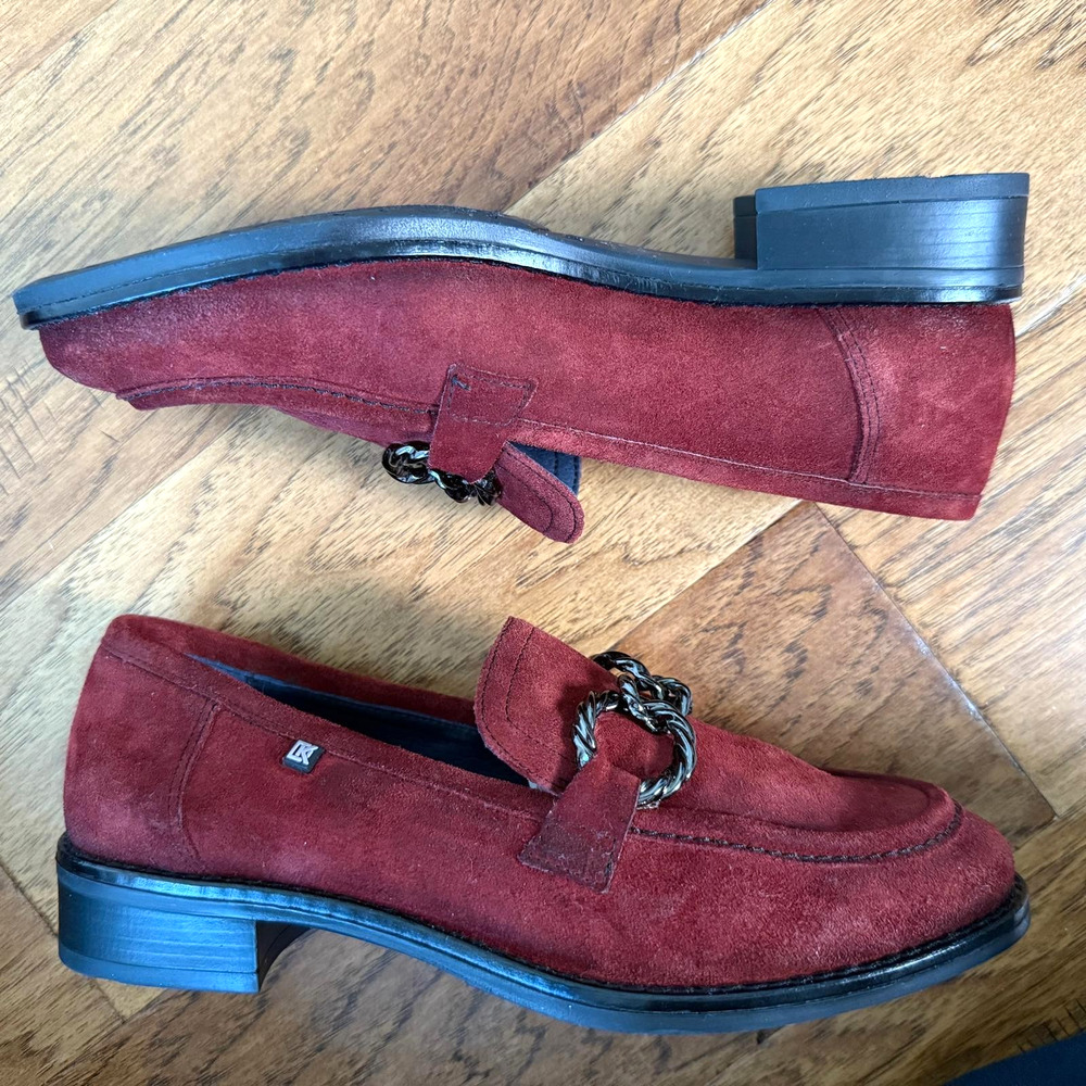 New Dorking Harvard By Fluchos Women's Burgundy Leather Moccasins D9117 Size 7